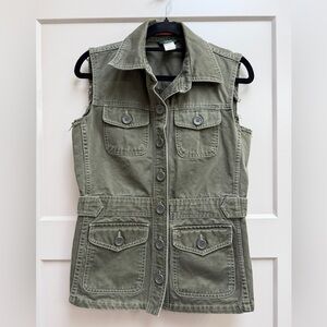 J. Crew Olive Green Utility Vest